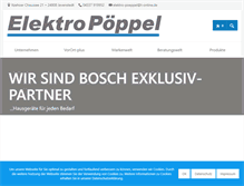 Tablet Screenshot of elektro-poeppel.de